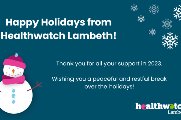 Happy holidays from Healthwatch Lambeth!