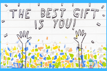 image of a handwritten note saying "the best gift is you"