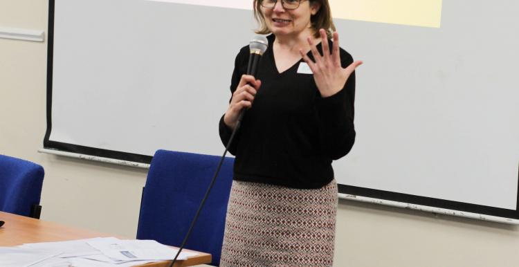 Kate presenting the new plan