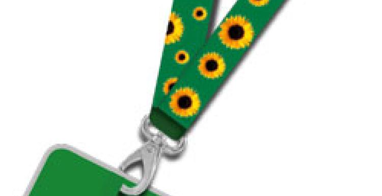 Healthwatch Lambeth sunflower lanyard
