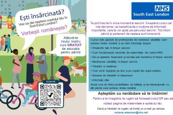 Parent education flyer in Romanian.