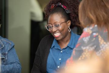 A woman at a Healthwatch event