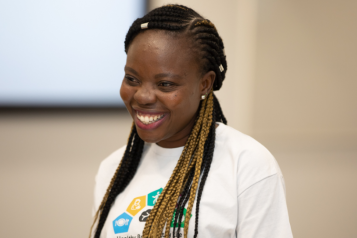 Woman at a healthwatch event