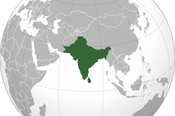 Map of the Indian subcontinent.