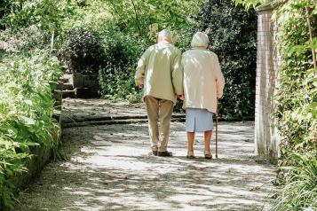 two old people walking