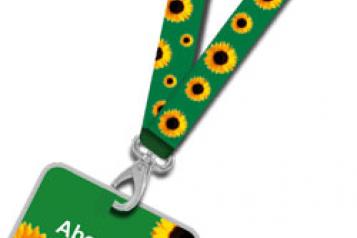 Healthwatch Lambeth sunflower lanyard
