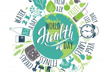 digital illustration of world health day event