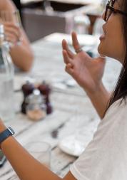 lady speaking to a group